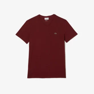 T-shirt léger à col en V en coton Pima pour homme