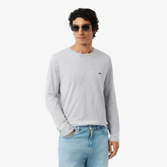 T-shirt à manches longues en coton Pima pour homme