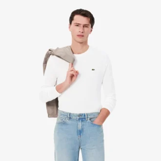 T-shirt à manches longues en coton Pima pour homme