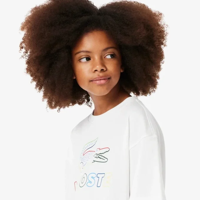 T-shirt oversize en coton imprimé pour fille