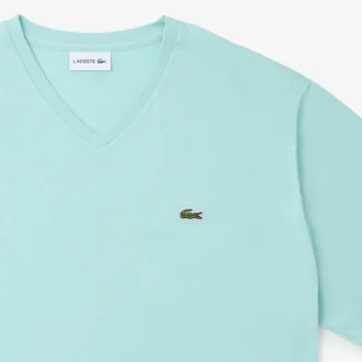 T-shirt Pima à col en V pour homme, coupe ample