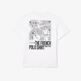 T-shirt pour homme en coton épais avec imprimé au dos