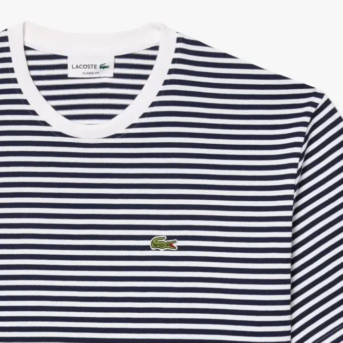 T-shirt rayé en coton épais pour homme