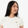 T-shirt slim en coton côtelé pour femme T-shirt slim en coton côtelé pour femme