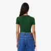 T-shirt slim en coton côtelé pour femme T-shirt slim en coton côtelé pour femme