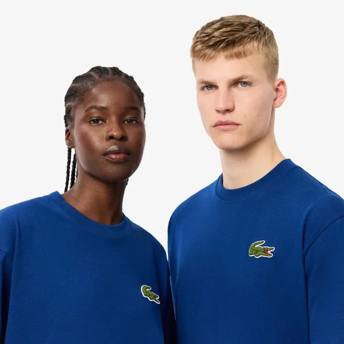 T-shirt unisexe ample en coton épais avec écusson T-shirt unisexe ample en coton épais avec écusson