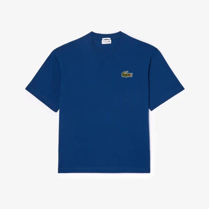T-shirt unisexe ample en coton épais avec écusson T-shirt unisexe ample en coton épais avec écusson