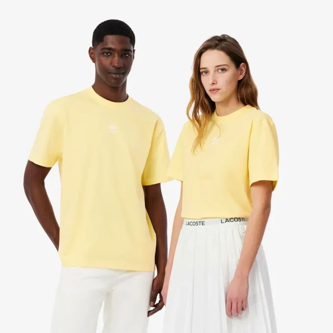 T-shirt unisexe en coton à imprimé signature T-shirt unisexe en coton à imprimé signature