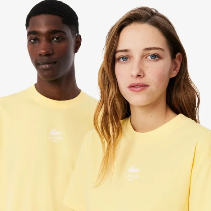 T-shirt unisexe en coton à imprimé signature T-shirt unisexe en coton à imprimé signature