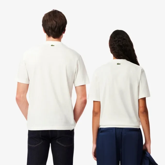 T-shirt unisexe en coton à imprimé signature T-shirt unisexe en coton à imprimé signature