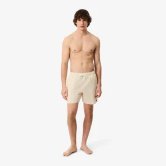 Textured striped men&rsquo;s mid-length boxers