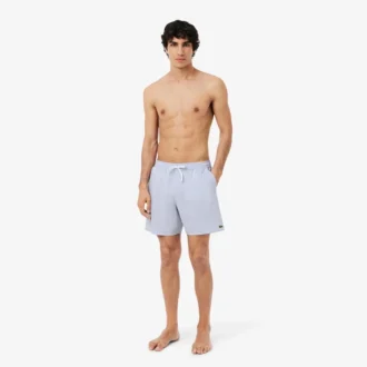 Textured striped men&rsquo;s mid-length boxers