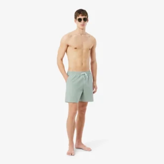 Textured striped men&rsquo;s mid-length boxers