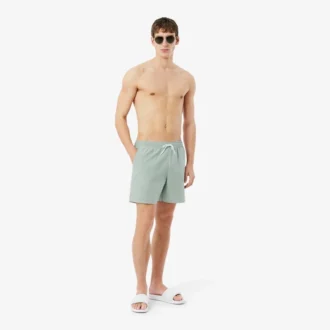 Textured striped men&rsquo;s mid-length boxers