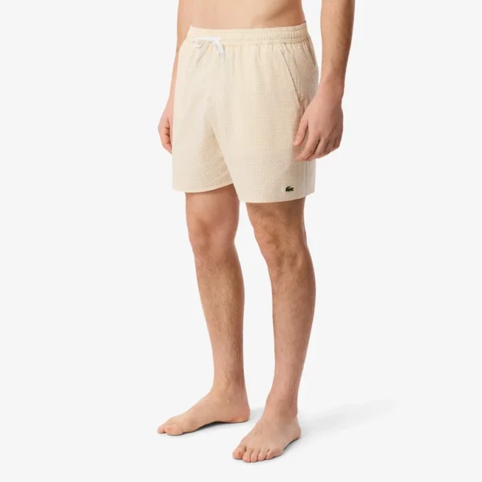 Textured striped men’s mid-length boxers Textured striped men’s mid-length boxers