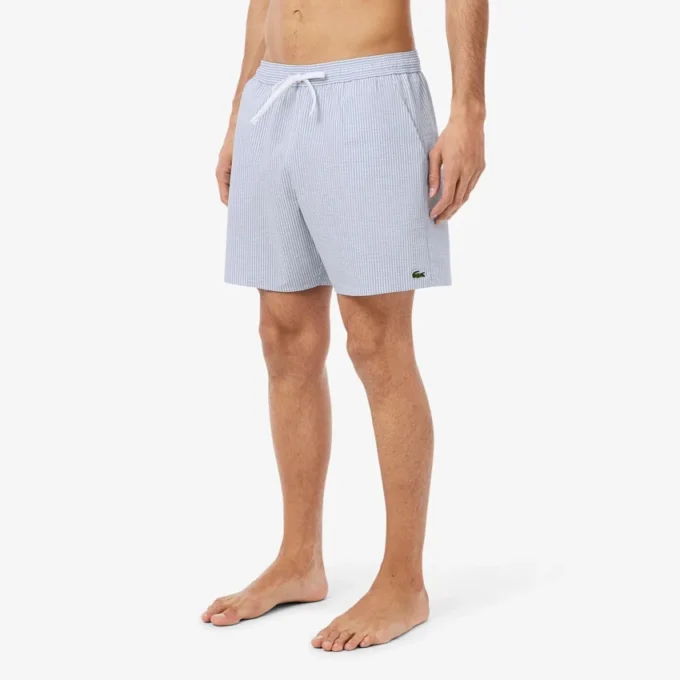 Textured striped men’s mid-length boxers Textured striped men’s mid-length boxers