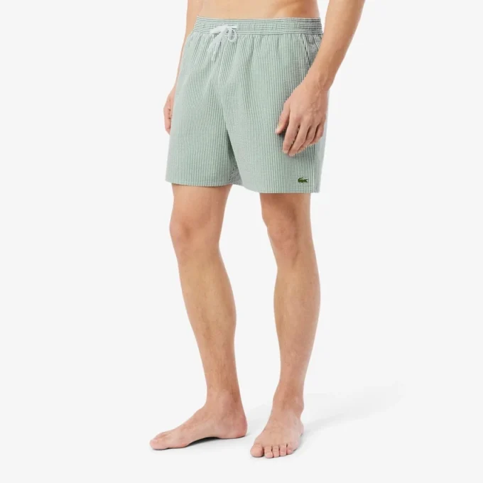 Textured striped men’s mid-length boxers Textured striped men’s mid-length boxers