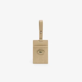 Étiquette en cuir monogrammée