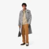 Trench-coat à carreaux hydrofuge pour homme
