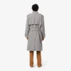 Trench-coat à carreaux hydrofuge pour homme