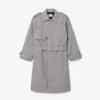 Trench-coat à carreaux hydrofuge pour homme