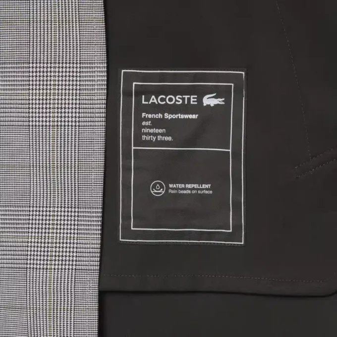Trench-coat à carreaux hydrofuge pour homme