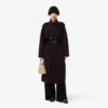 Trench-coat oversize en laine mélangée Trench-coat oversize en laine mélangée