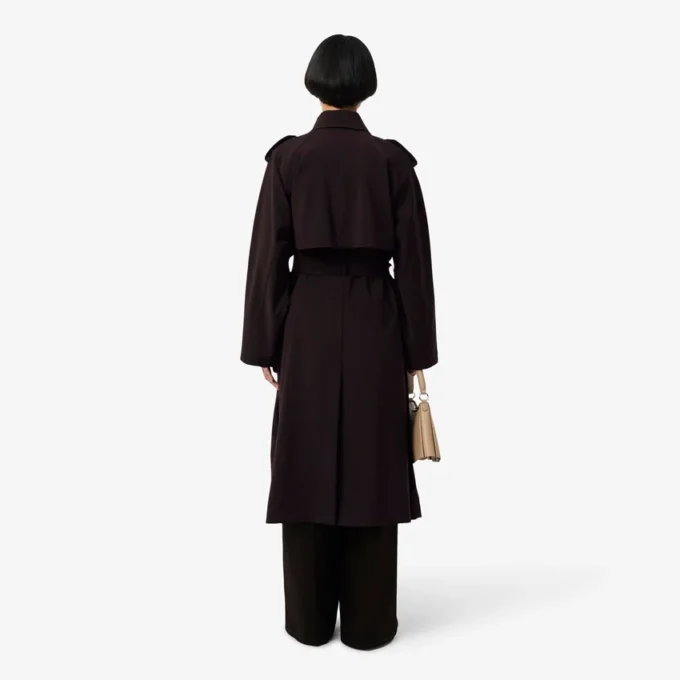 Trench-coat oversize en laine mélangée Trench-coat oversize en laine mélangée