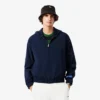 Veste à capuche en flanelle mélangée laine pour homme