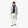 Veste à capuche en flanelle mélangée laine pour homme