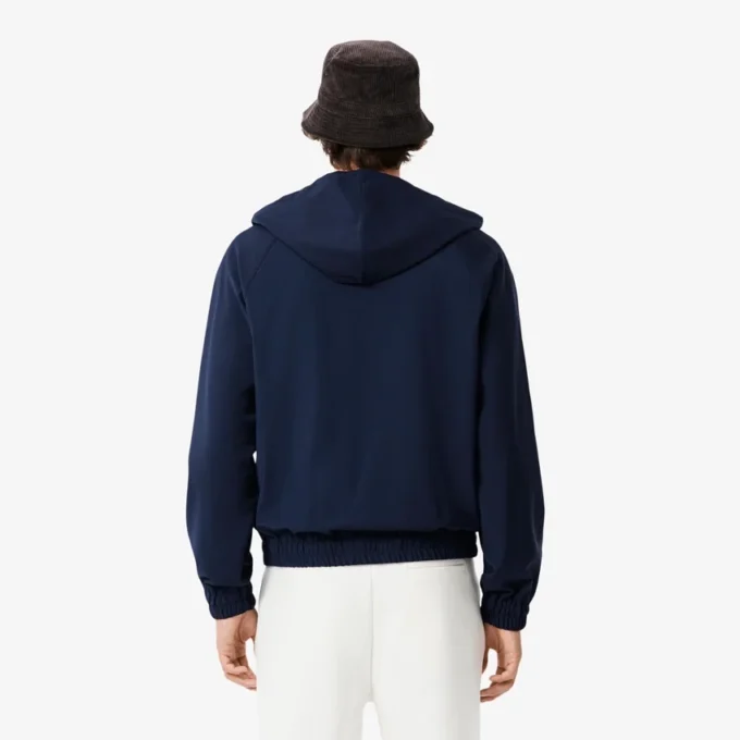 Veste à capuche en flanelle mélangée laine pour homme
