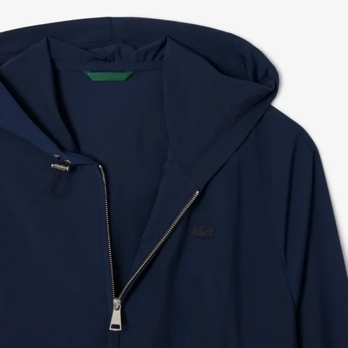 Veste à capuche en flanelle mélangée laine pour homme