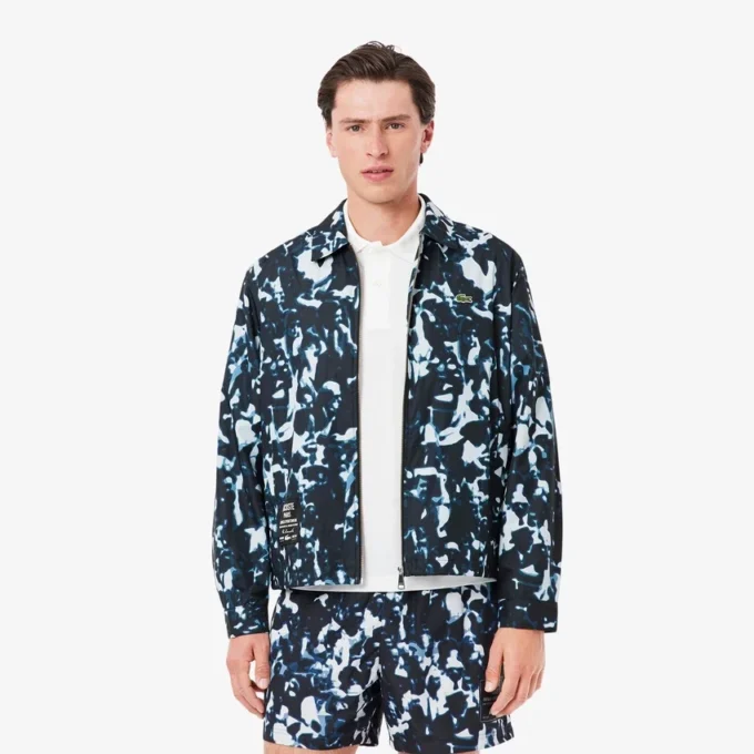 Veste coupe-vent imperméable à motif imprimé pour homme Veste coupe-vent imperméable à motif imprimé pour homme