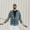 Veste de sport légère pour homme à imprimé crocodile
