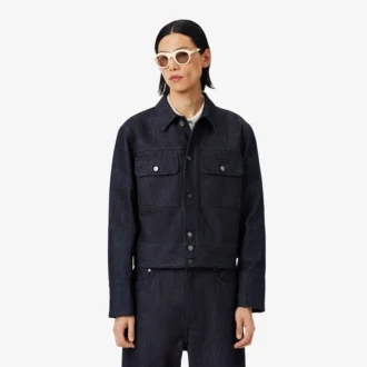 Veste en denim indigo Runway