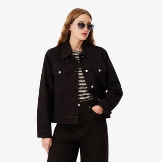 Veste en jean ajustée à boutons