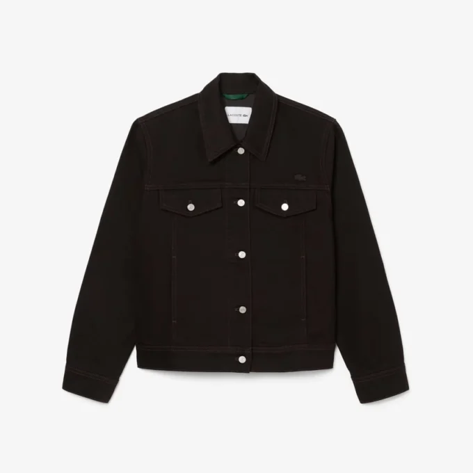 Veste en jean ajustée à boutons Veste en jean ajustée à boutons
