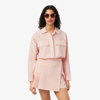Veste en seersucker rayé