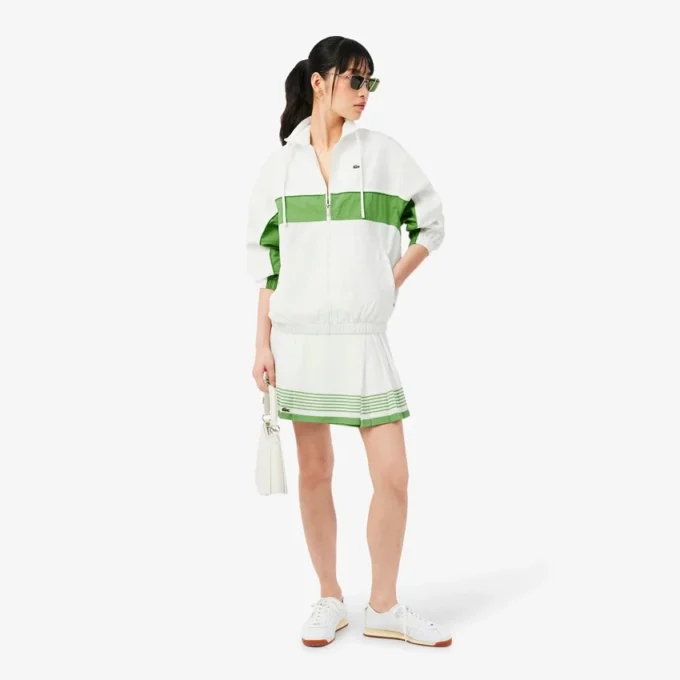 Veste en sergé de coton à coupe décontractée avec fermeture éclair Veste en sergé de coton à coupe décontractée avec fermeture éclair