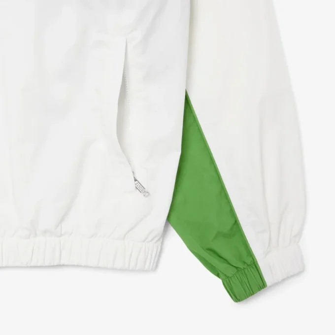 Veste en sergé de coton à coupe décontractée avec fermeture éclair Veste en sergé de coton à coupe décontractée avec fermeture éclair