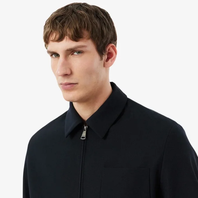 Veste en sergé de laine mélangée Veste en sergé de laine mélangée
