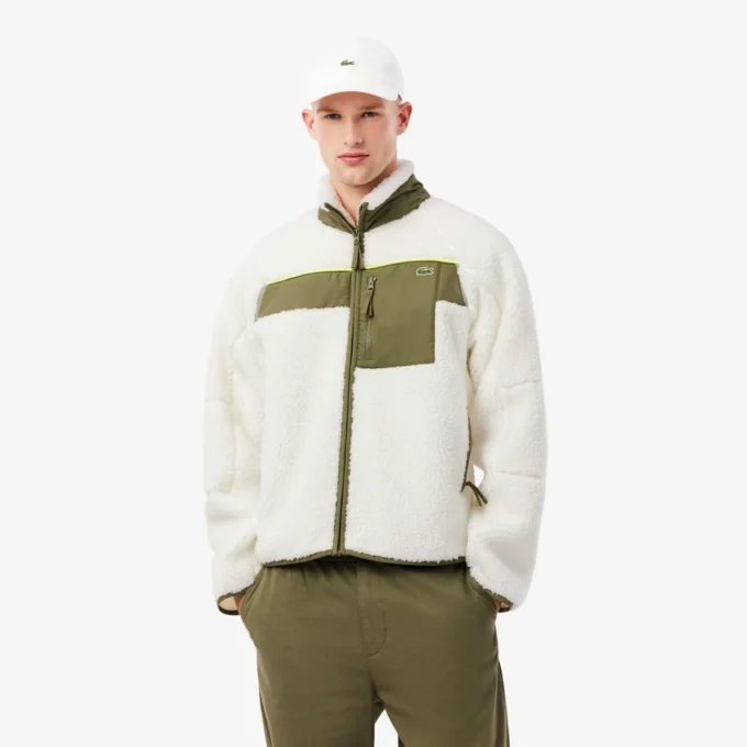 Veste polaire Sherpa color block pour homme Veste polaire Sherpa color block pour homme