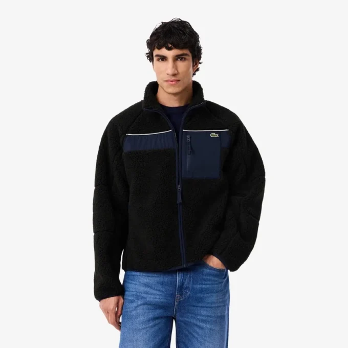 Veste polaire Sherpa color block pour homme Veste polaire Sherpa color block pour homme