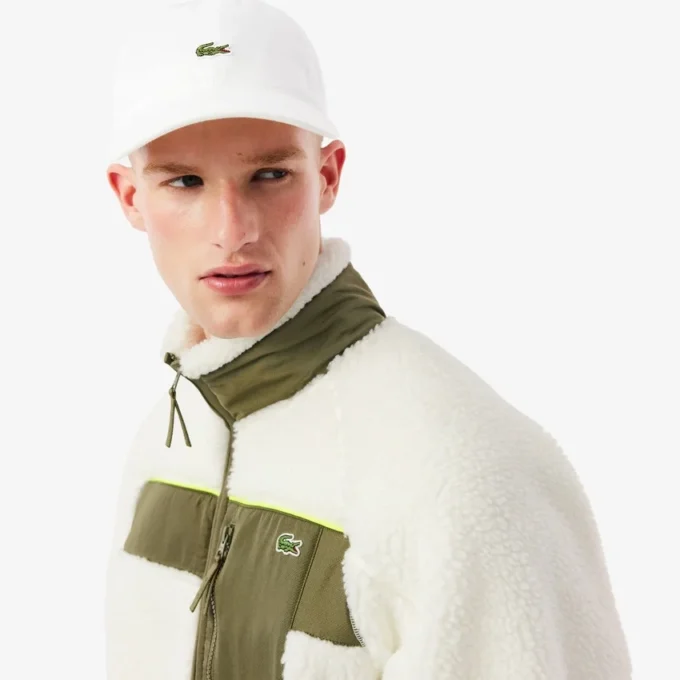 Veste polaire Sherpa color block pour homme Veste polaire Sherpa color block pour homme