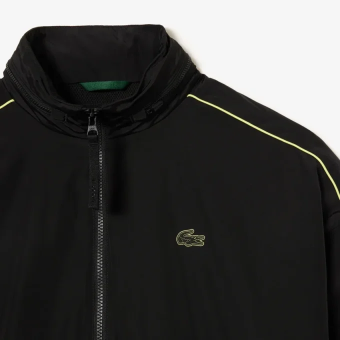 Veste zippée imperméable pour homme avec détails contrastés Veste zippée imperméable pour homme avec détails contrastés