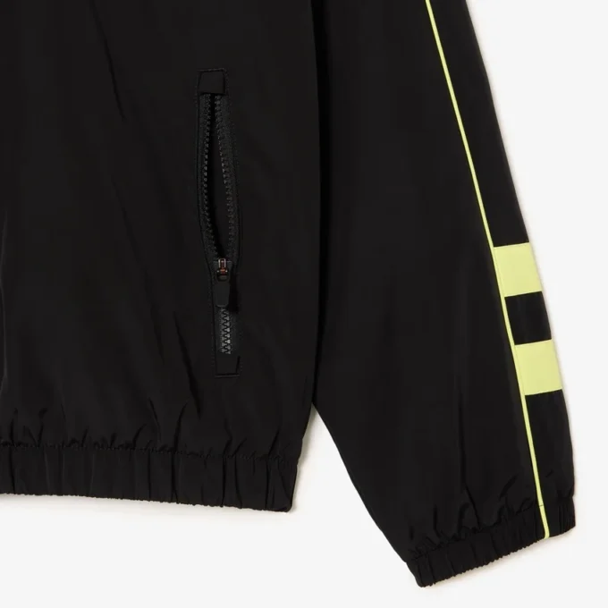Veste zippée imperméable pour homme avec détails contrastés Veste zippée imperméable pour homme avec détails contrastés