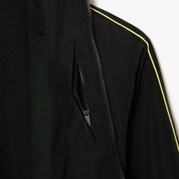 Veste zippée imperméable pour homme avec détails contrastés Veste zippée imperméable pour homme avec détails contrastés